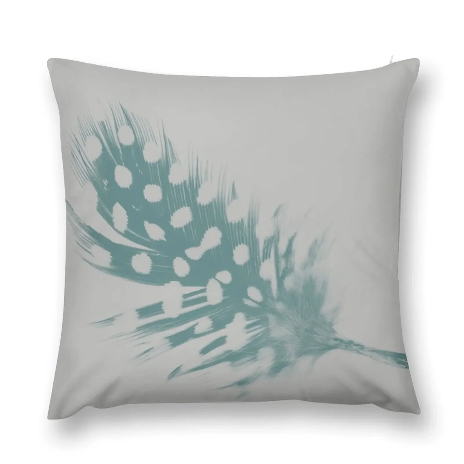 Singular feather in Duck Egg Blue Throw Pillow Sofa Cover Cushion Child Ornamental Pillow home decor items pillow