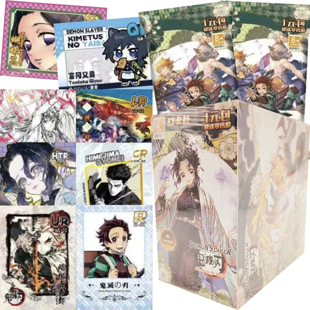 

Popular Anime Demon Slayer Collection Card for Boys Girls Hot Figures Q-version Cartoon Cute Hobby Card Creative Peripheral Gift