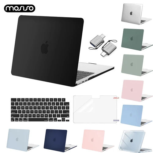 Imagen 1 del producto Funda MOSISO para MacBook Air 13 13,6 15 pulgadas M4 A3240 M3 A3113 A2681 A1932 A1708 para Macbook Pro13 14 Pro16 carcasa dura de plástico