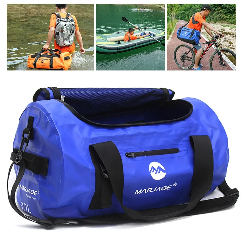 30L-90L Waterproof Kayak Duffel Bag Dry Saddle Luggage Storage Beach Rafting Motorcycle Travel Camping Swimming Bags XA330Y+