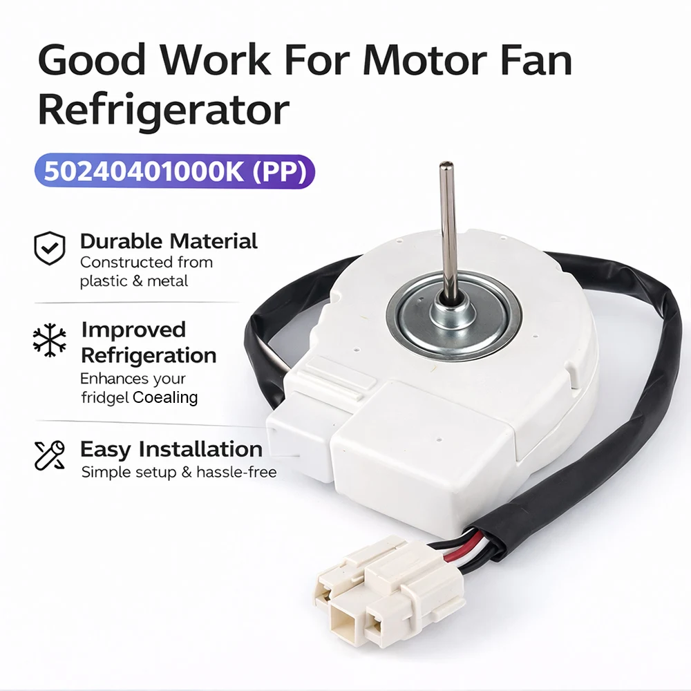 1pcs Refrigerator Cooling Fan Motor 50240401000k DC12V 4.5W For Cooling Freezing Fan Motor Replacement Parts