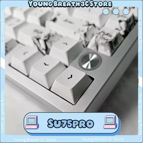 Everglide Su75pro Magnetic Switch Keyboard Su75 Pro Wired Keyboard Dual Lamp Keyboard 8k Gamer Gasket 0.001mm Aluminium Custom