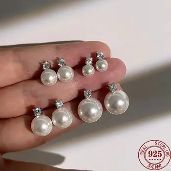 Senlissi新款時尚高貴8-12mm淡水珍珠耳環18k金S925純銀首飾女友禮物 8 最佳銷售 淡水珍珠首飾 - №5