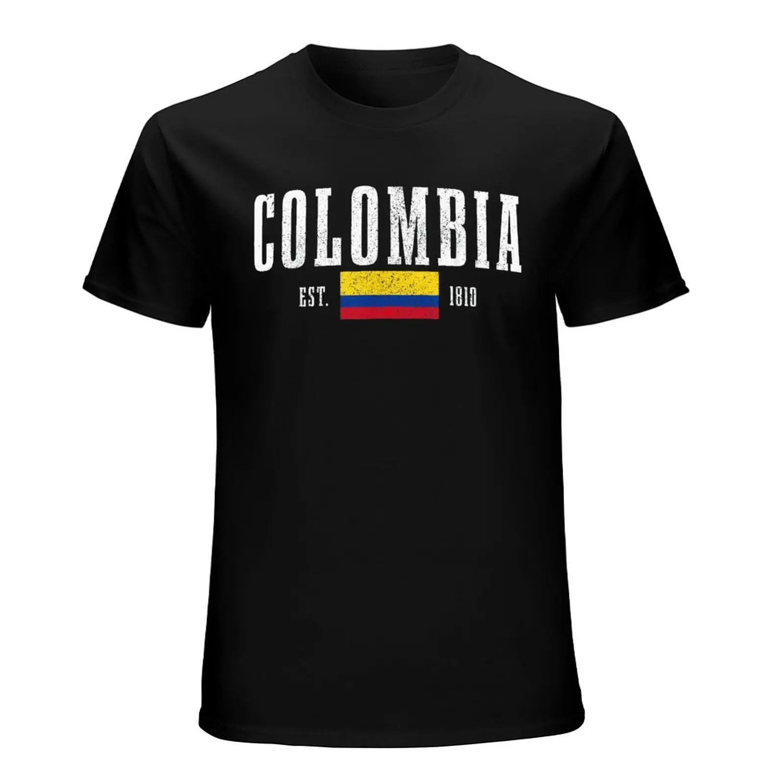 More Design Colombia Flag Colombian Men Tshirt Tees T-Shirt O-neck T Shirts Women Boys Clothing 100% Cotton