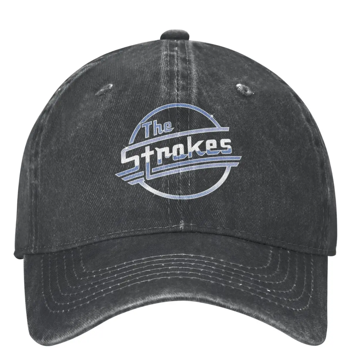 

Vintage Band The Strokes Merch Baseball Cap Unisex Distressed Denim Washed Snapback Cap Outdoor Activities Gift Hats Cap