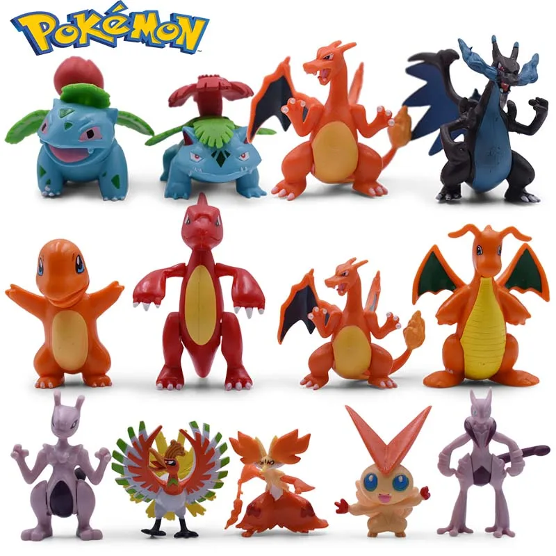 البوكيمون ميجا تشارجر X Y الشكل لعبة Lugia Mewtwo Meowth السلمس Lucario Charizard عمل أرقام هدية الكريسماس للأطفال