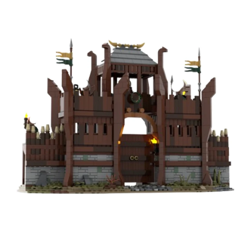 Jouet de puzzle d'assemblage de modèle d'architecture de château médiéval, cadeau d'ornement, petit espace spatial, Spot MOC