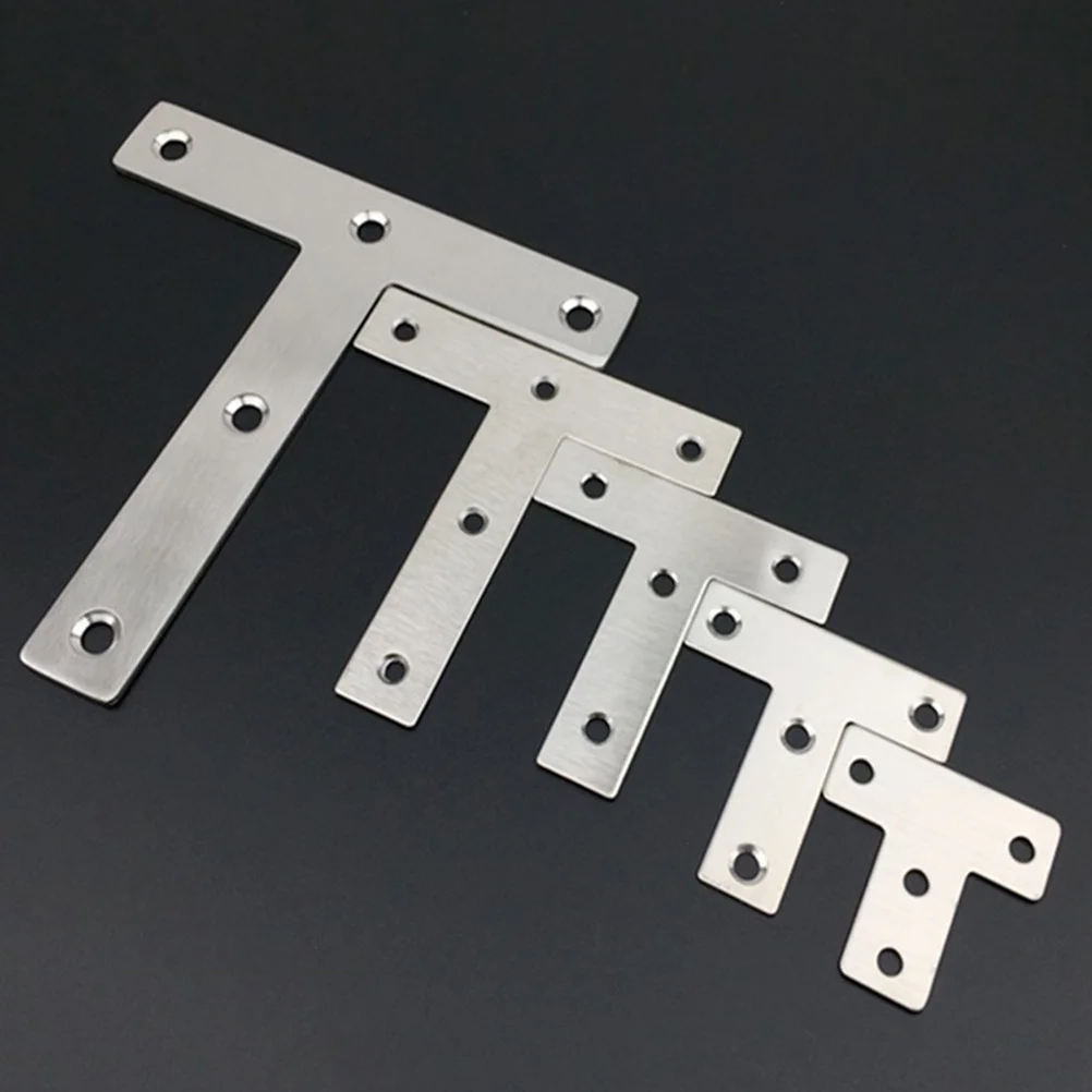 

20pcs T Shape Flat Brace Stainless Steel Mending Plate For Furniture Repair Fixing Corner Connector Joining Plate Bracket