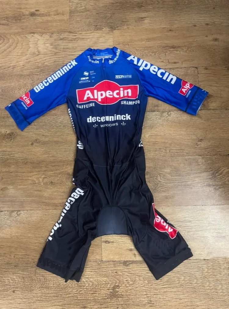 LASER CUT Skinsuit 2022 ALPECIN Deceuninck TEAM  Bodysuit SHORT Cycling Jersey Bike Clothing Maillot Ropa Ciclismo