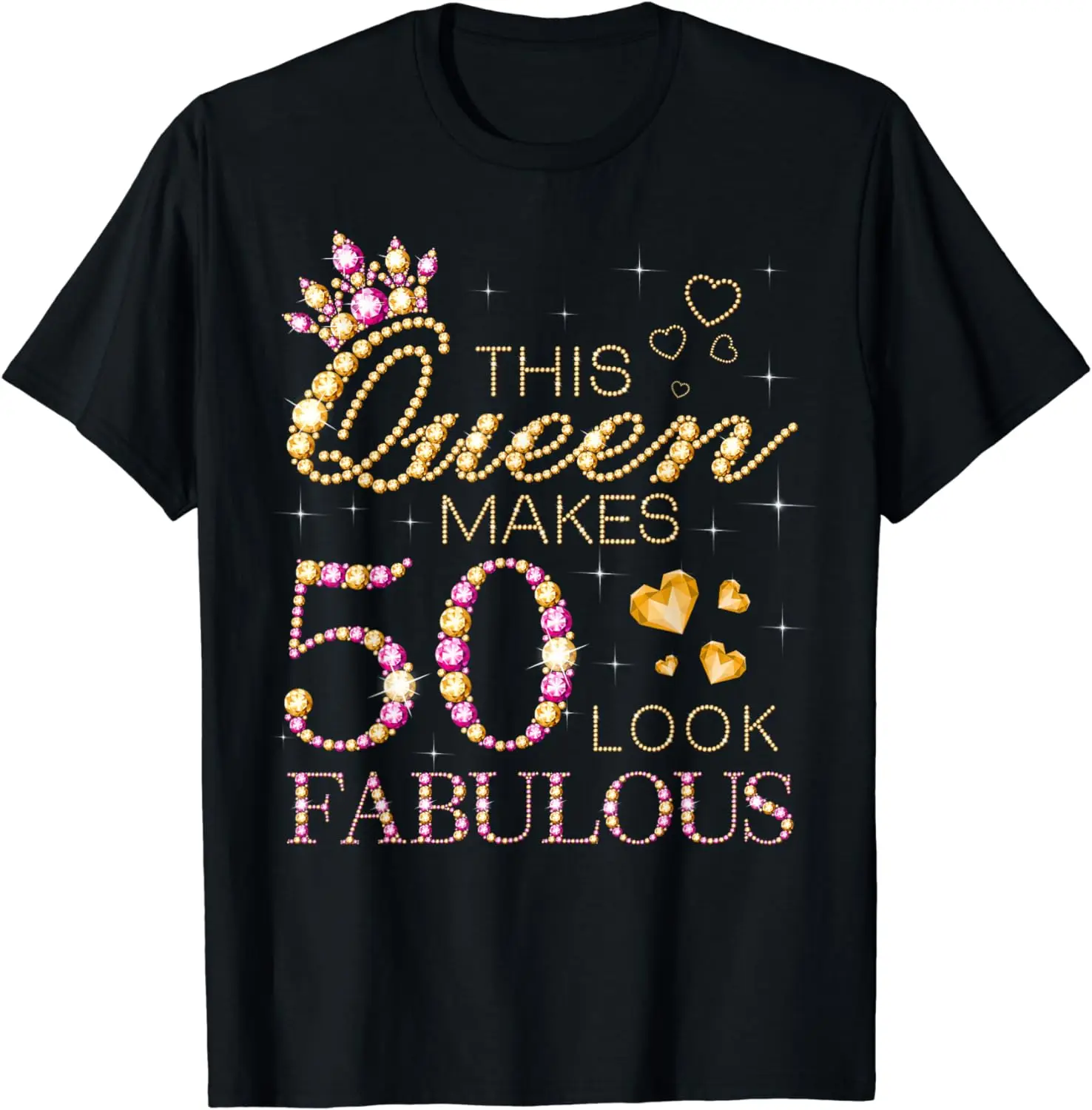 T-shirt This Queen Makes 50 Look Fabulous, 50e anniversaire, Queen B-day