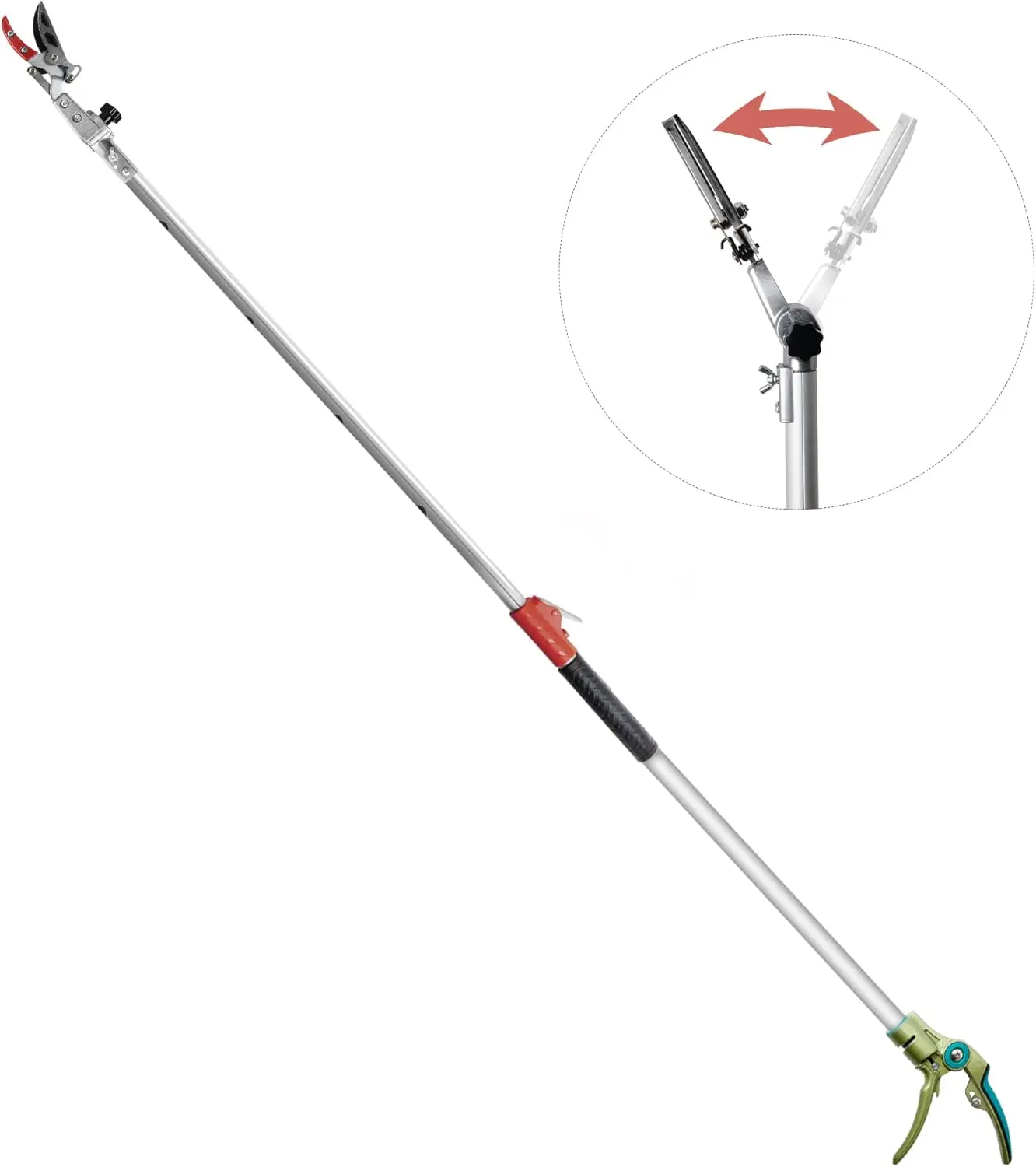 

Telescopic Pole Pruner with Rotating Blade, Extends 3.67-5.45 FT, Lightweight Aluminum for Tree Branch Cutting Up to 1 Inch