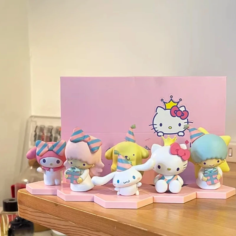 

Melody Series Premium Blind Box Figures Base Assembly Ornament Pudding Dog Greeting Box Baking Cake Figurine Festival Birthday