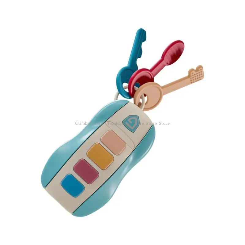 Realistisch auto -sleutelspeelgoed met muziekgeluidseffecten baby vroege leeronderwijs speelgoed