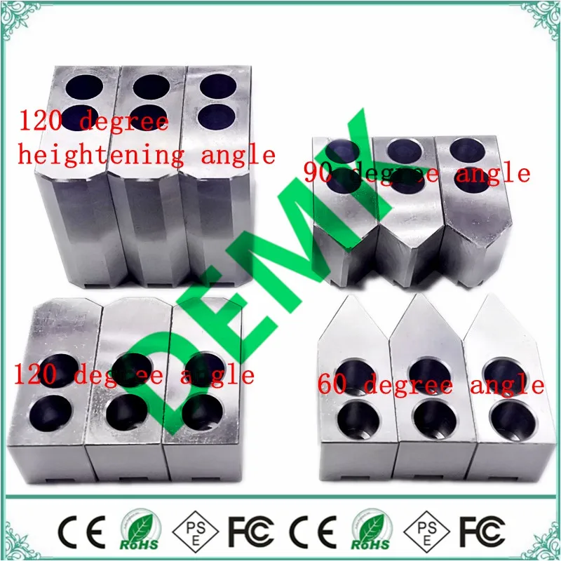 5 6 8 10 inch 60/90/120 degree hydraulic Oil pressure chuck Soft claw  High quality standard 3 jaws For mechanical CNC lathes