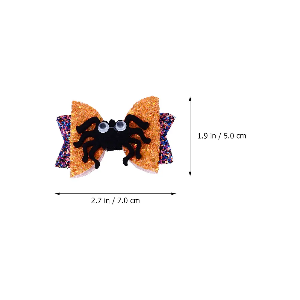

8pcs Halloween Headdress Hair Clips Girls Halloween Costume Fabric Metal Child Headdress Pumpkin Hairpins Performance