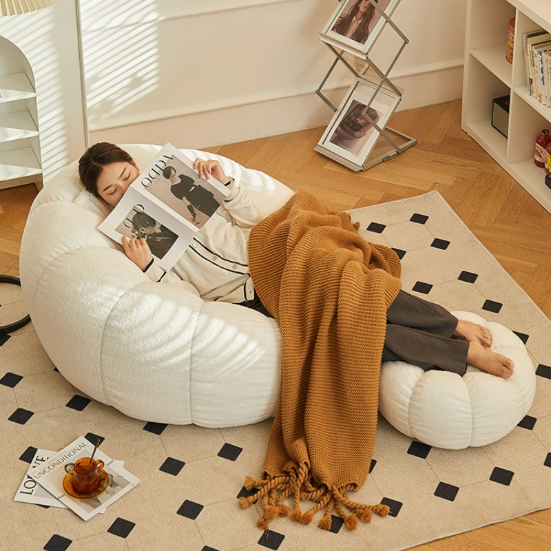 Lazy Sofa Chair balcony Leisure bean bag chair sleep Sofa living room Couch Lamb fleece Bedroom Furniture floor Sofa chair