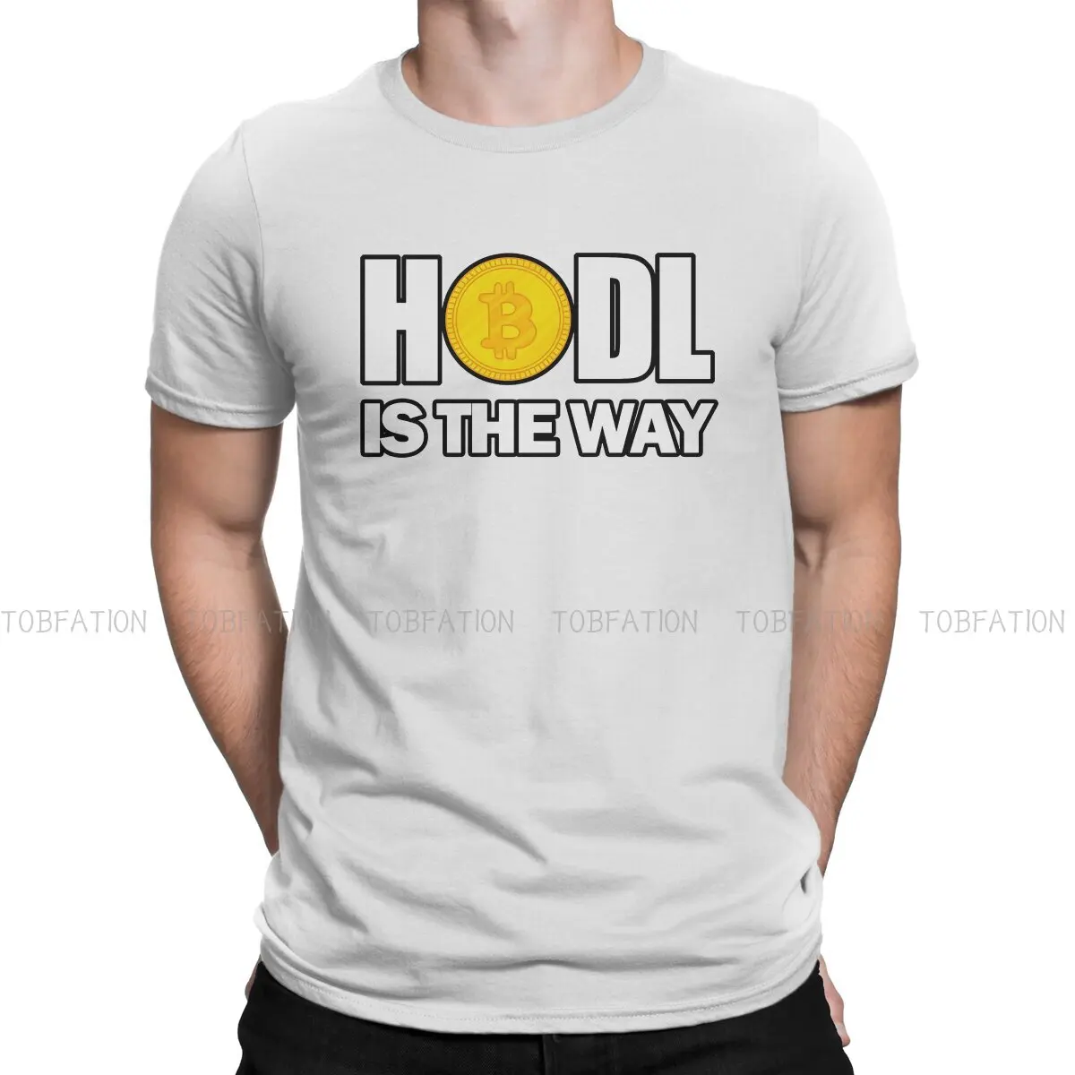 HODL Newest Polyester TShirts The Evolution Of Money Bitcoin Btc Male Style Tops T Shirt O Neck