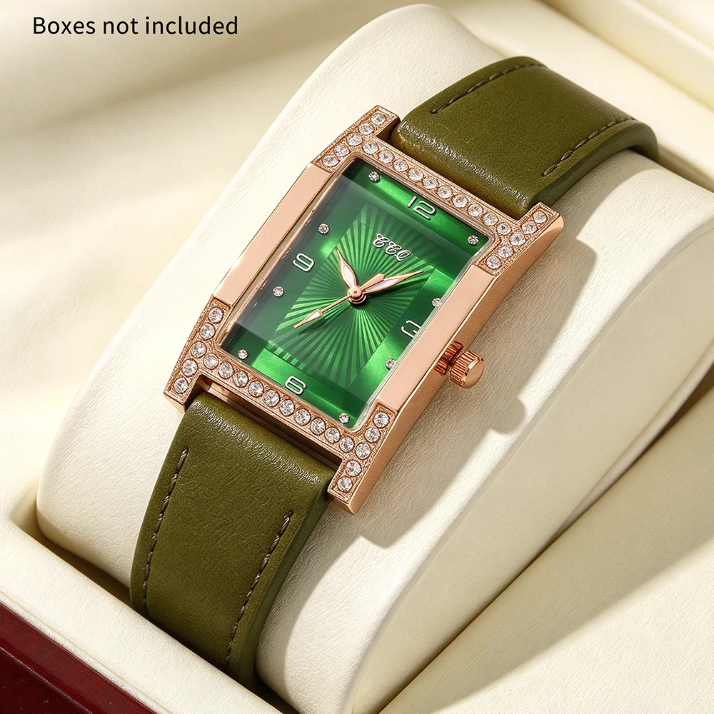 1pc Exquisite College Style Women's Square Dial Quartz Watch Christmas Valentine's Day Gift Without Gift Box