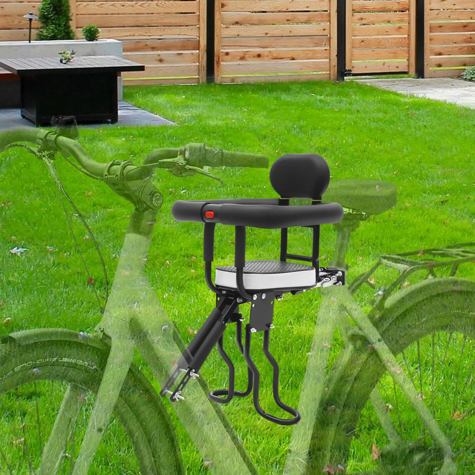 

Переднее велосипедное сиденье с двойной точечной фиксацией, переднее крепление для взрослых велосипедов, аксессуар для езды с нагрузкой до 80 кг