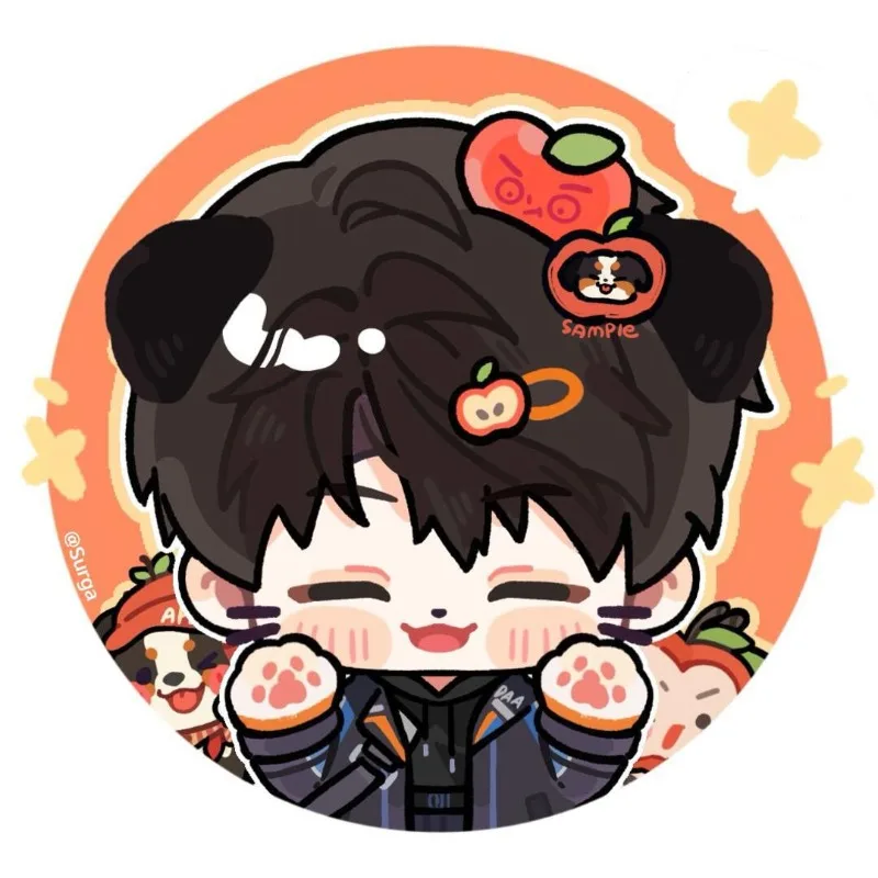 تجربة الحب الحب والعميق كاليب أبل الكرتون الليزر شارة عطلة هدية أنيمي لعبة الطرفية شخصية Q نسخة بروش