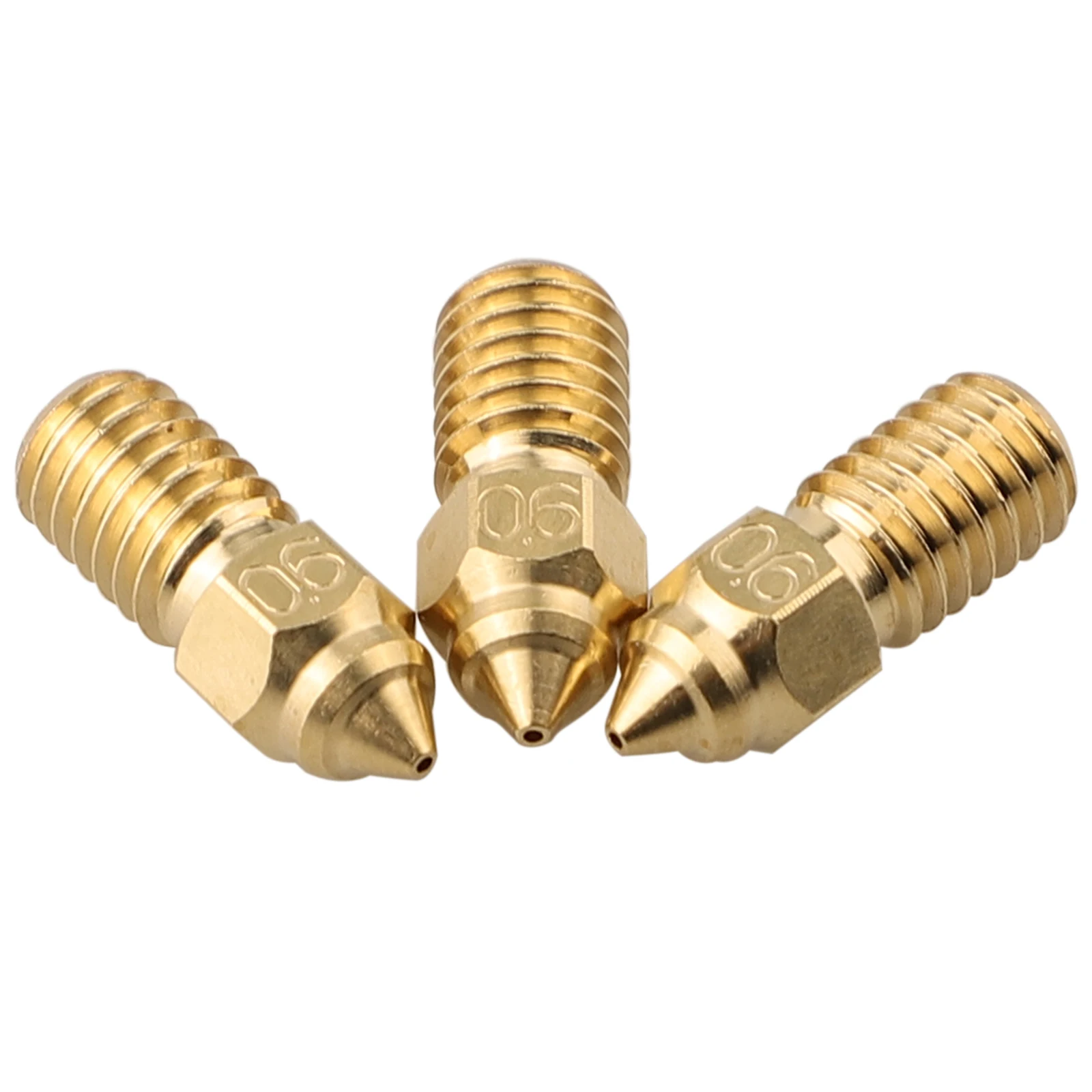 3pcs For 3D Printer Nozzle High Speed M6 Extruder Nozzle Brass/Chrome Zirconium Copper/Hard Steel Nozzles For Ender 7/5/3V3SE