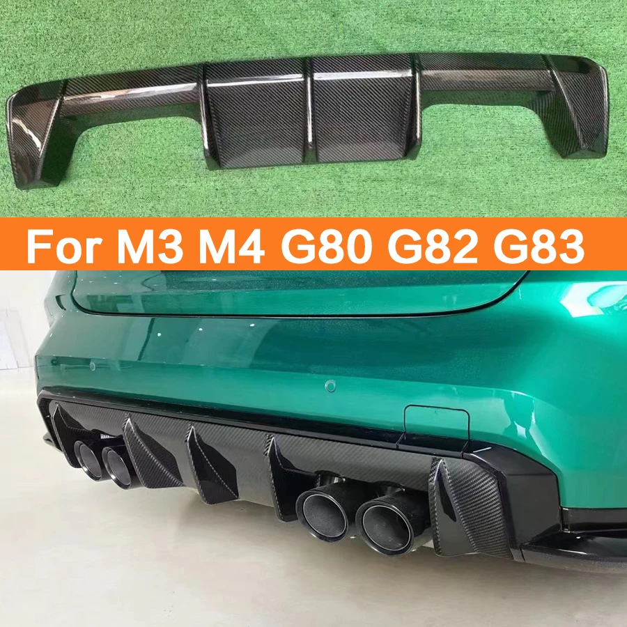 

For BMW M3 M4 G80 G82 G83 Carbon Fiber Car Rear Bumper Diffuser Rear Splitters Spoiler Back lip Car Accessories body kit