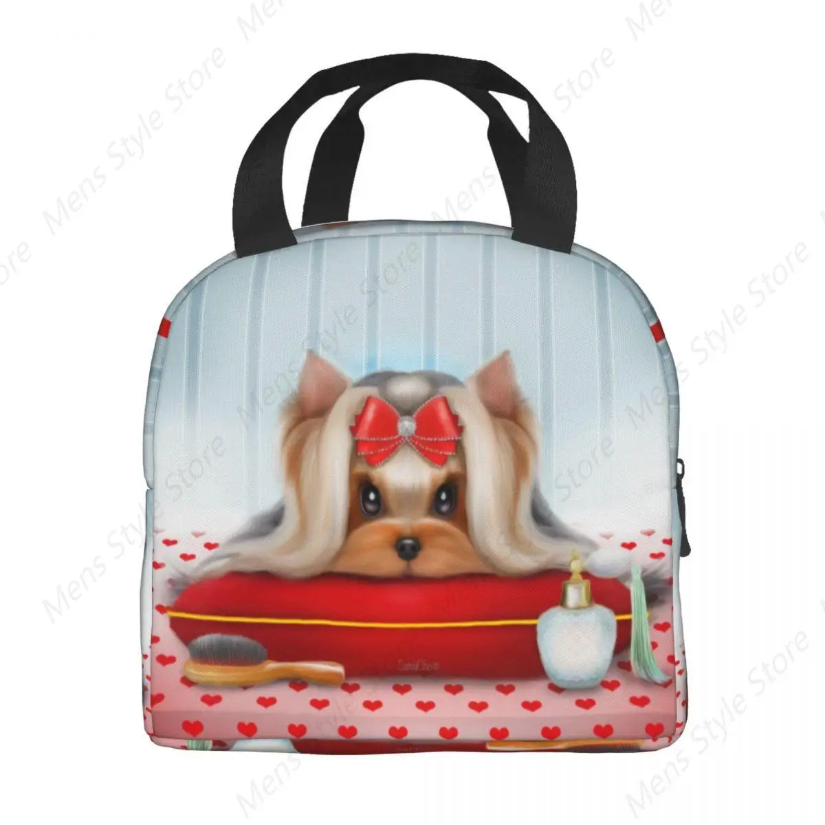 Beauty Yorkie Dog Insulated Lunch Bag for Women Resuable Yorkshire Terrier Thermal Cooler Lunch Tote Office Work School