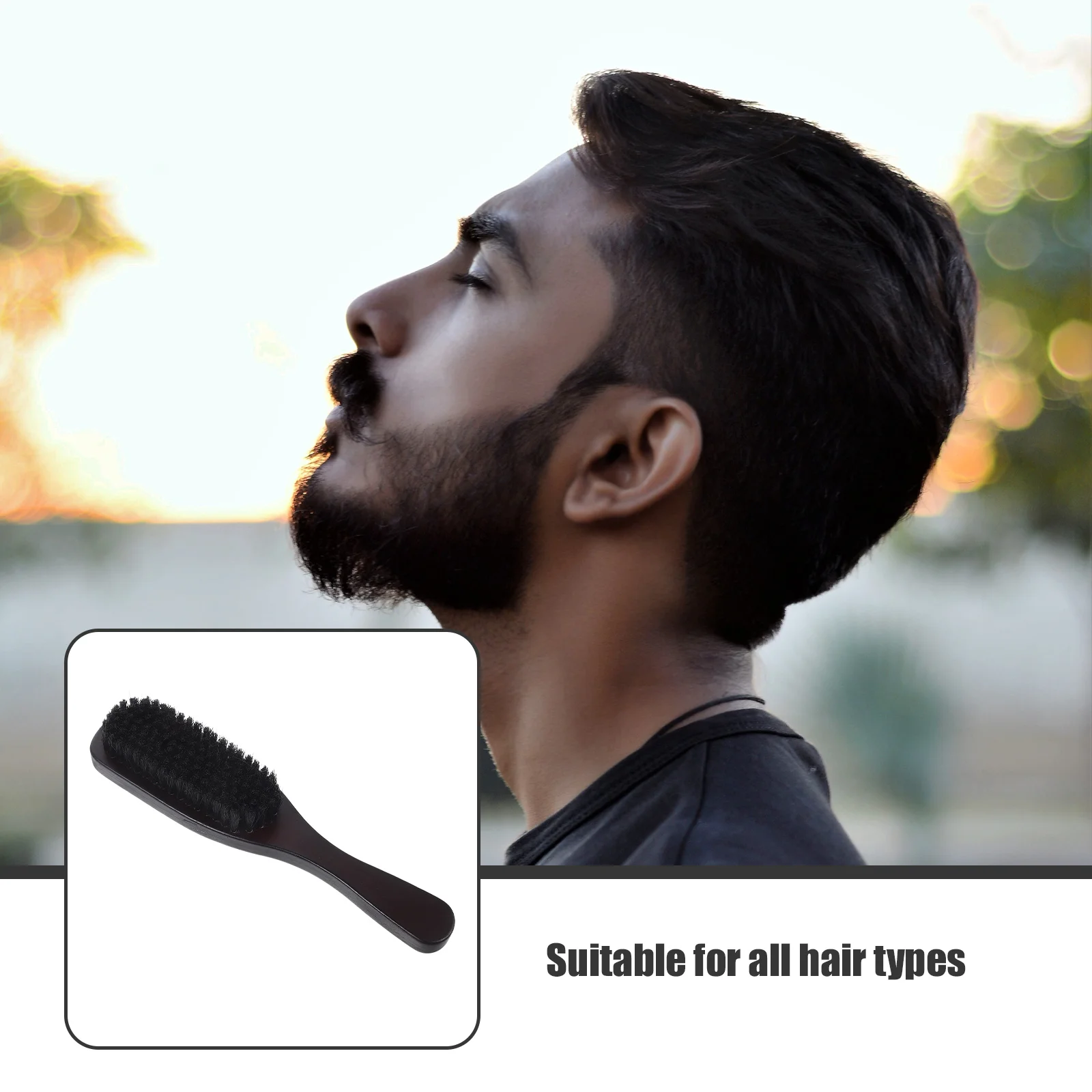 Sikat rambut pria sisir penata gelombang sisir sisir jenggot pijat Grooming perawatan untuk alat keriting pria hitam