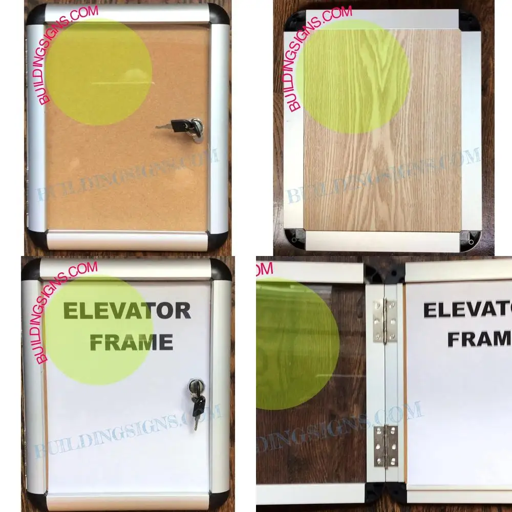 Quadro de avisos com trava e chave 8,5x11, resistente, para espaços comerciais