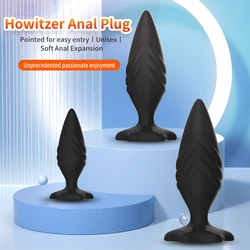 Silicone Anal Plug with Petal Base G-spot Prostate Massage Anus Training Buttplug Sex Toy Masturbation for Men Women Plug Dildo