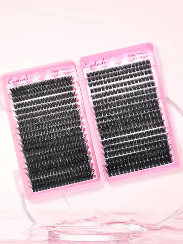 Voluminous Fluffy Cluster Lashes Kit – 200/290/666 Cluster 80D100D Show-Stopping Party Looks! Curated Length Mix