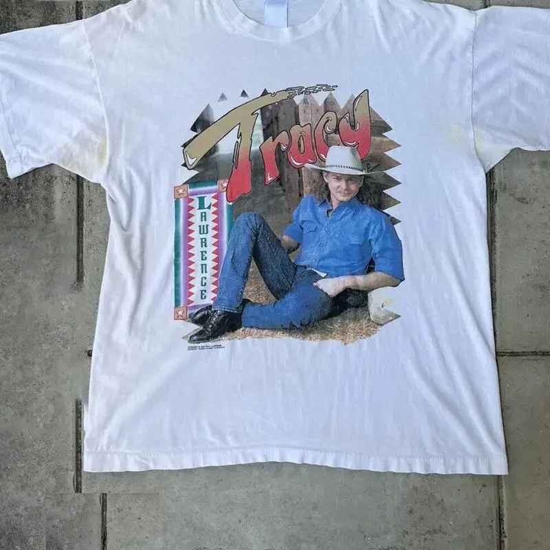 Tracy Lawrence Country Music White T Shirt Full Size Ub289