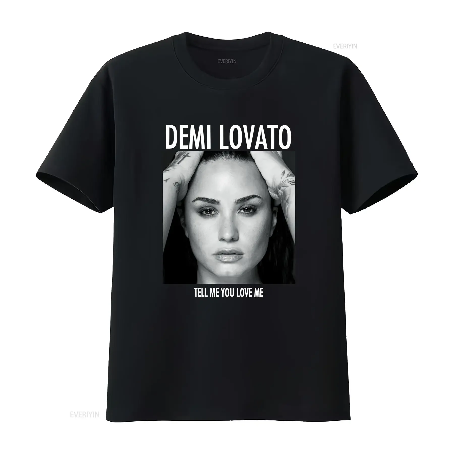 New Demi Lovato Tell Me You Love Cotton T Shirt Concert S to 5XL AR156 vintage Washed Unisex Casual Stylish Slightly graphic