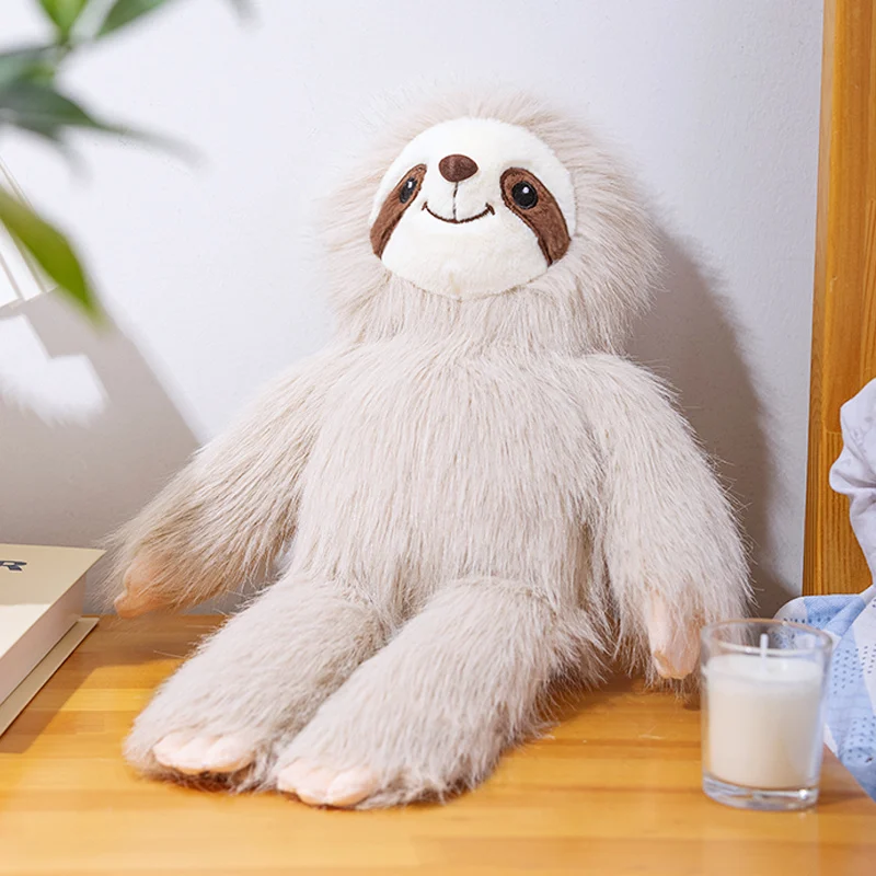 Cute Sloth Plush Toy Soft Fluffy Sloth Stuffed Animal Doll Kawaii Sloth Plushie Home Decor Birthday Gift for Kids Adults