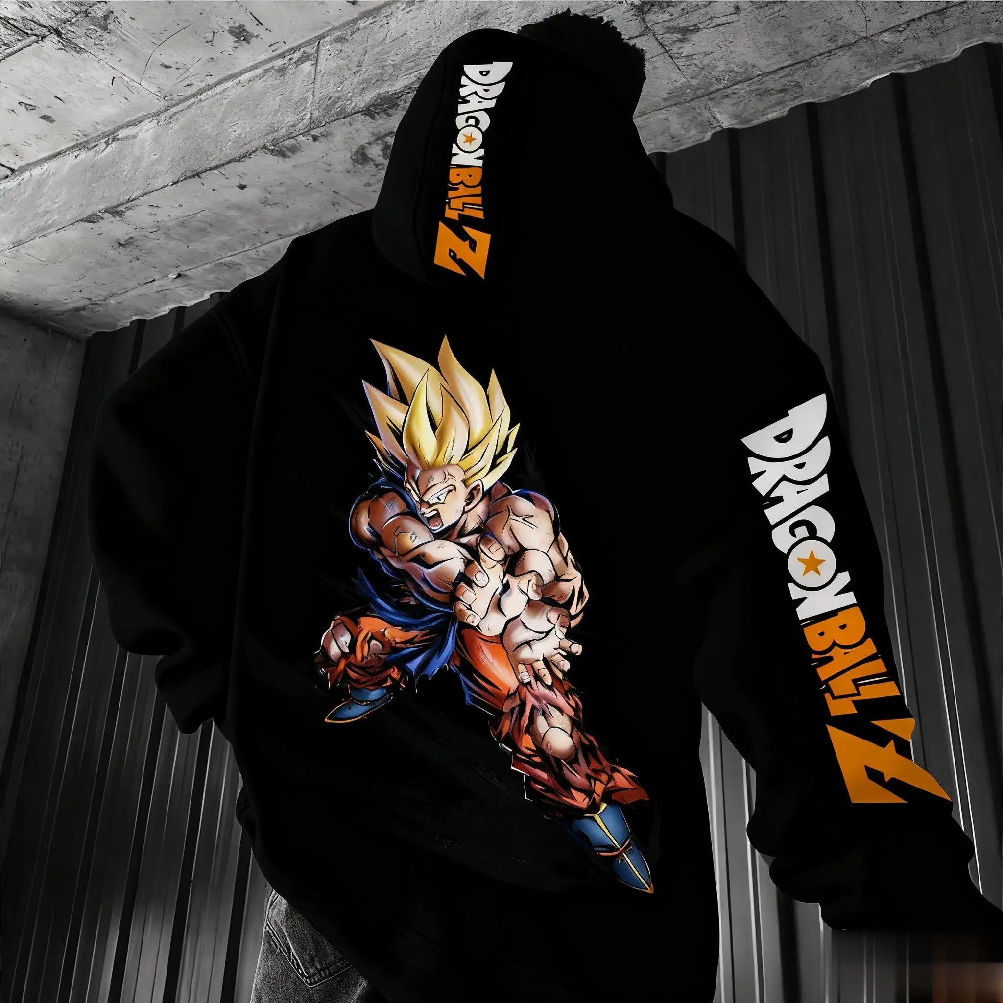 2025 الخريف والشتاء الأكثر مبيعا جديد الرسوم المتحركة لعبة دراغون بول ثلاثية الأبعاد الطباعة نمط معطف بقلنسوة في الهواء الطلق موضة عادية هوديي #1