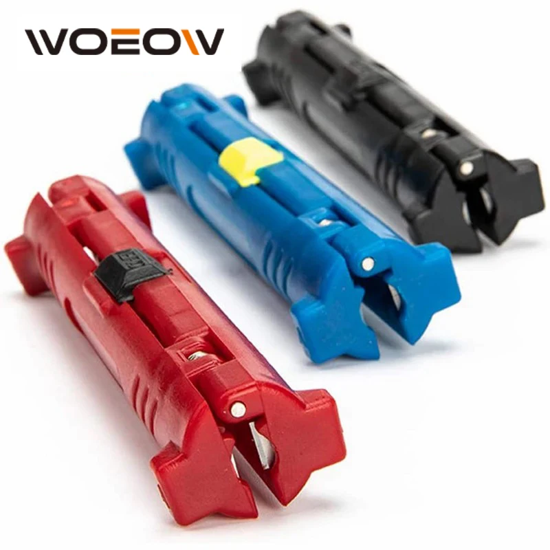 WoeoW Electric Wire Stripper Pen network cable Tools Wire Cable Cutter Rotary Coaxial Wire Stripping Cutting Machine Pliers