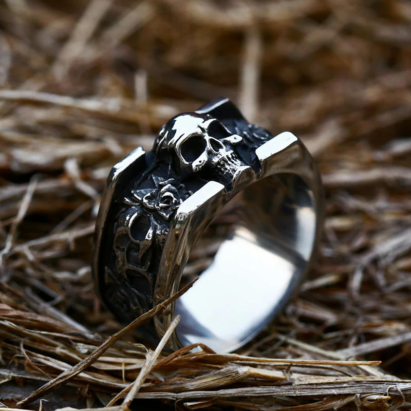 2022 sells good jewery Steel Soldier skull ring made in china