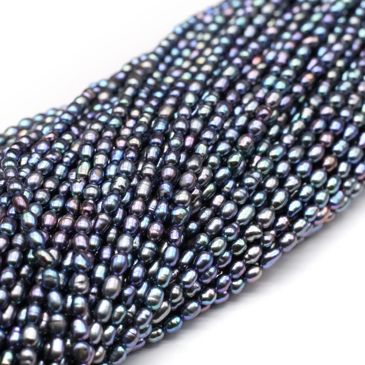 

Natural Black Freshwater Pearl Beads High Quality Rice Shape Punch Loose for Jewelry Making DIY Necklace Bracelet 3-4mm