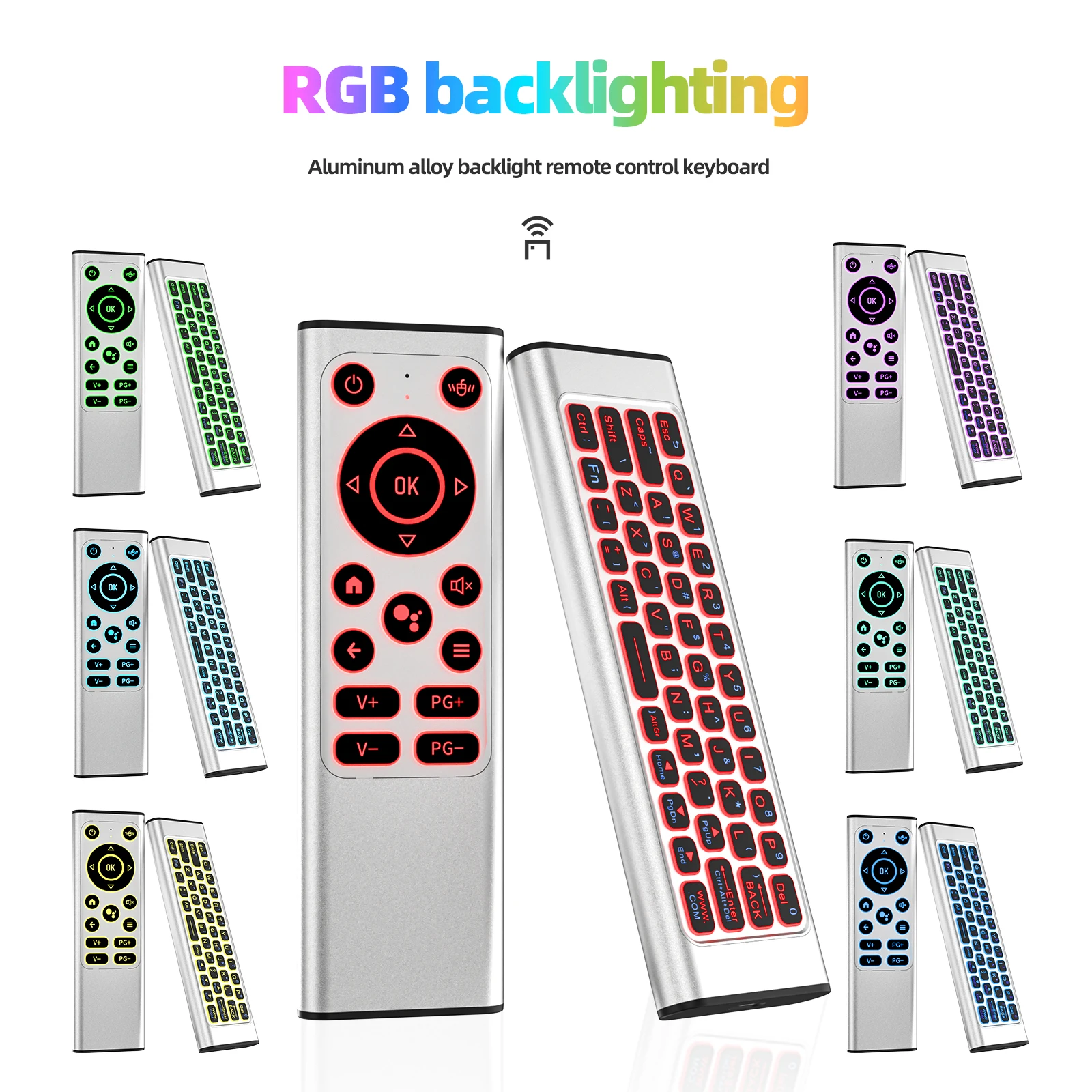 2.4G Wireless Bluetooth Air Mouse keyboard IR learning Smart Remote Controller Google Voice RGB Backlighting For Android TV Box