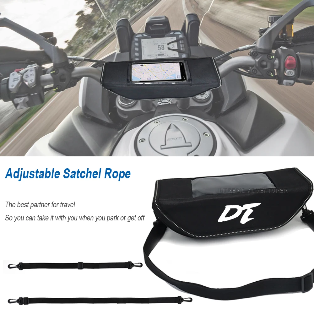 Motorcycle Handlebar bag waterproof handlebar travel navigation bag For YAMAHA DT230 DT200 DT125 DT125R