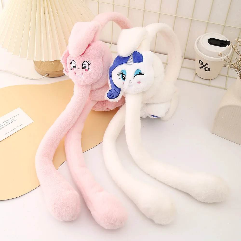 My Little Pony Can Move Earmuffs   Warm In Winter Outdoor Cycling Ear Warmers Women Cute Plush Airbag Earmuffs Ears