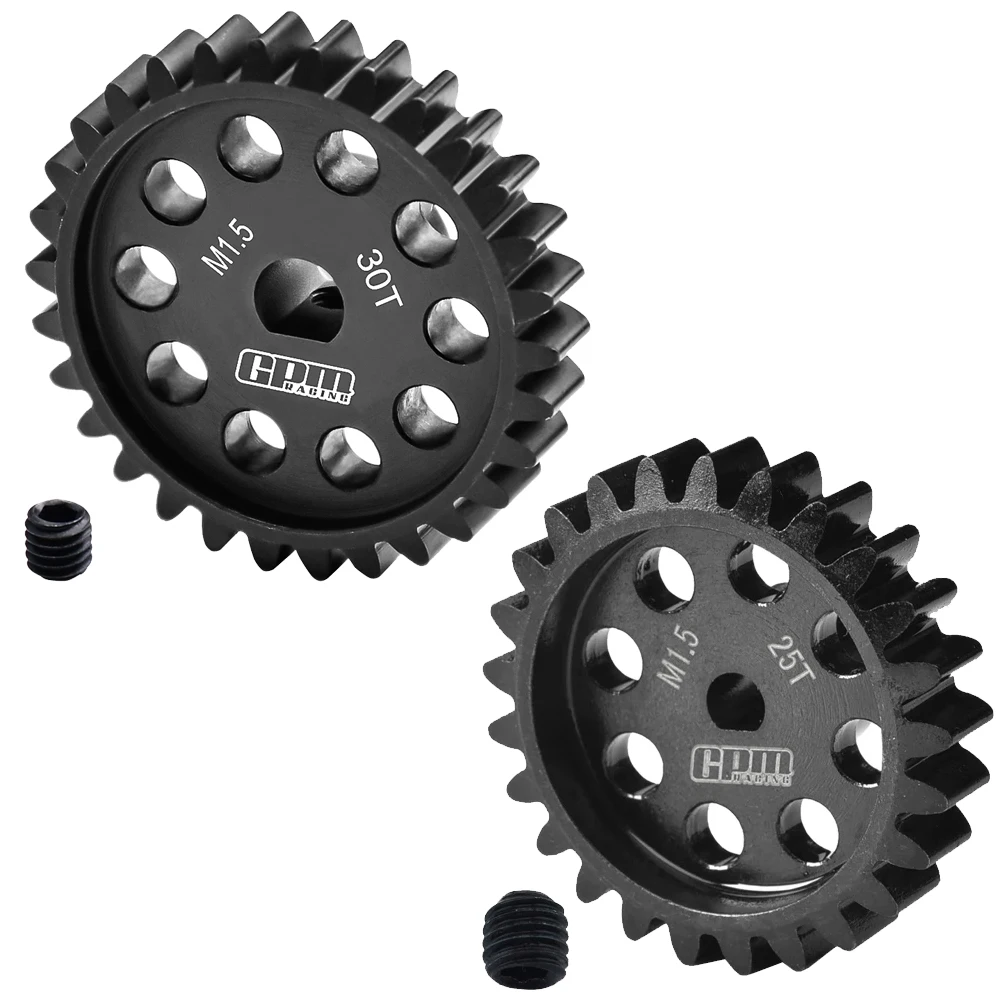Gpm metal aço m1.5 25t 27t 30t pinhão de engrenagem do motor 6496 para traxxas 1/6 xrt 1/5 X-MAXX x-monster 6s 8s monster truck rc carro