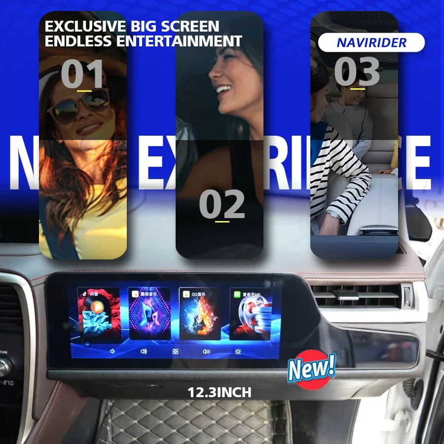 Co-pilot Screen For Lexus RX RX300 RX350 2016 2022 Car Multimedia Video Player Stereo 128GB 12.3