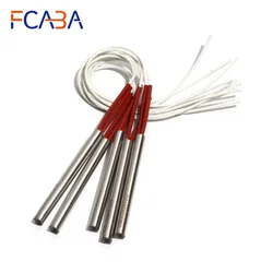 FCABA 5PCS 11mm Diameter 98~115mm Length Cylindrical Cartridge Heaters 304SUS Heating Tube 330/340/360/370/390W Electric Element