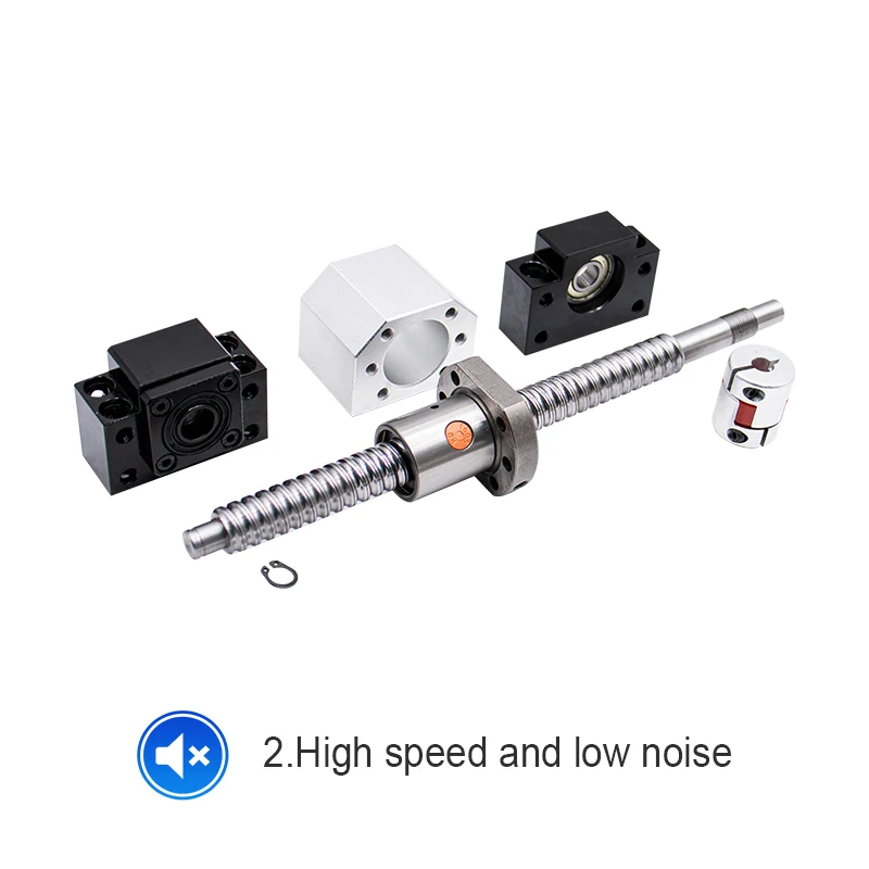 Imagem -04 - Kit de Parafusos Esféricos Sfu1610 Sfu2010 Sfu2510 c7 Usinado com Bkbf12 15 20 Mais Suporte de Porca Mais Acoplamento para Roteador Cnc Estoque na ue