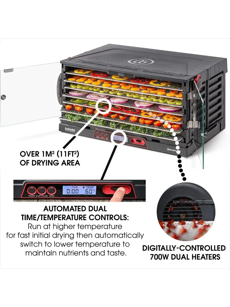 SAHARA Folding Food Dehydrator (Stainless Steel Shelves)