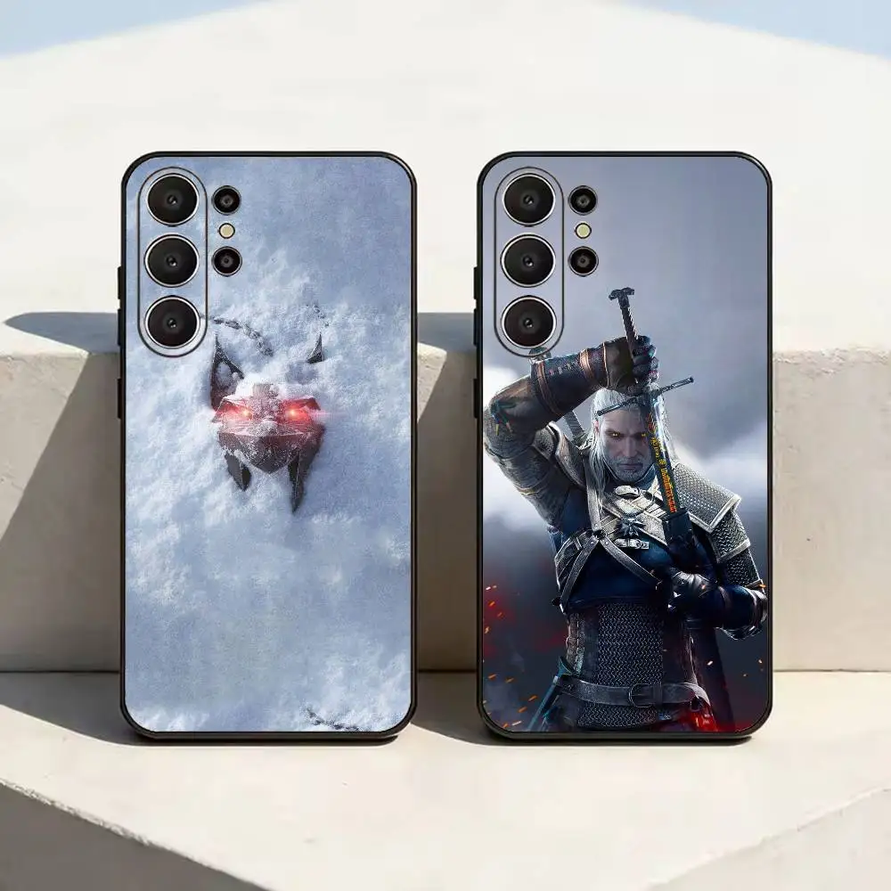 Coole W-Witcher W-Wiedzmin-n schwarze weiche Silikon-Handyhülle für Samsung Ultra S26, S24, S21, S22, S23, S30, Plus, Lite