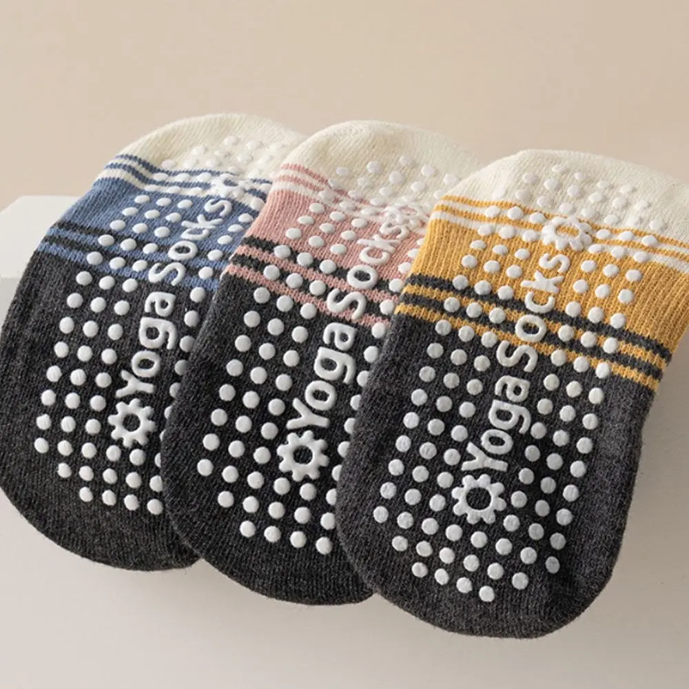 New Casual Pilates Socks Breathable Cotton Yoga Socks Anti Slip High Elasticity Ankle Socks