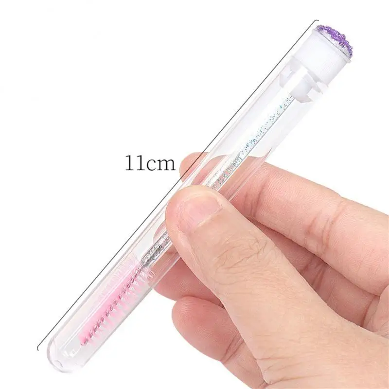 1~6PCS Mascara Wands Eyebrow Brush Dust-Proof Sparkling Bling Tube Disposable Eyelash Brush Reusable Crystal Eyelash