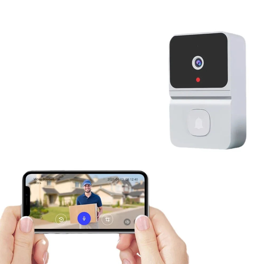 

FansuTi Tuya Visual Doorbell Wireless Wifi Doorbell High-Definition Camera Anti-Theft Door Bell with IR for Home Office Hotel